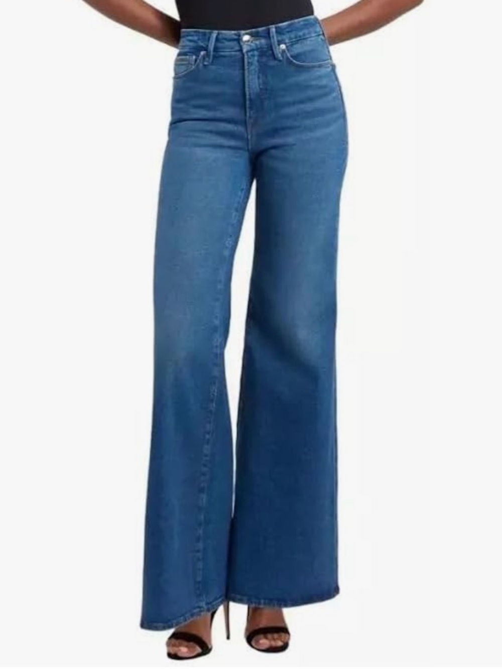 NWT Good American Good Waist Palazzo Jeans GWP144T B451 Size 8/29